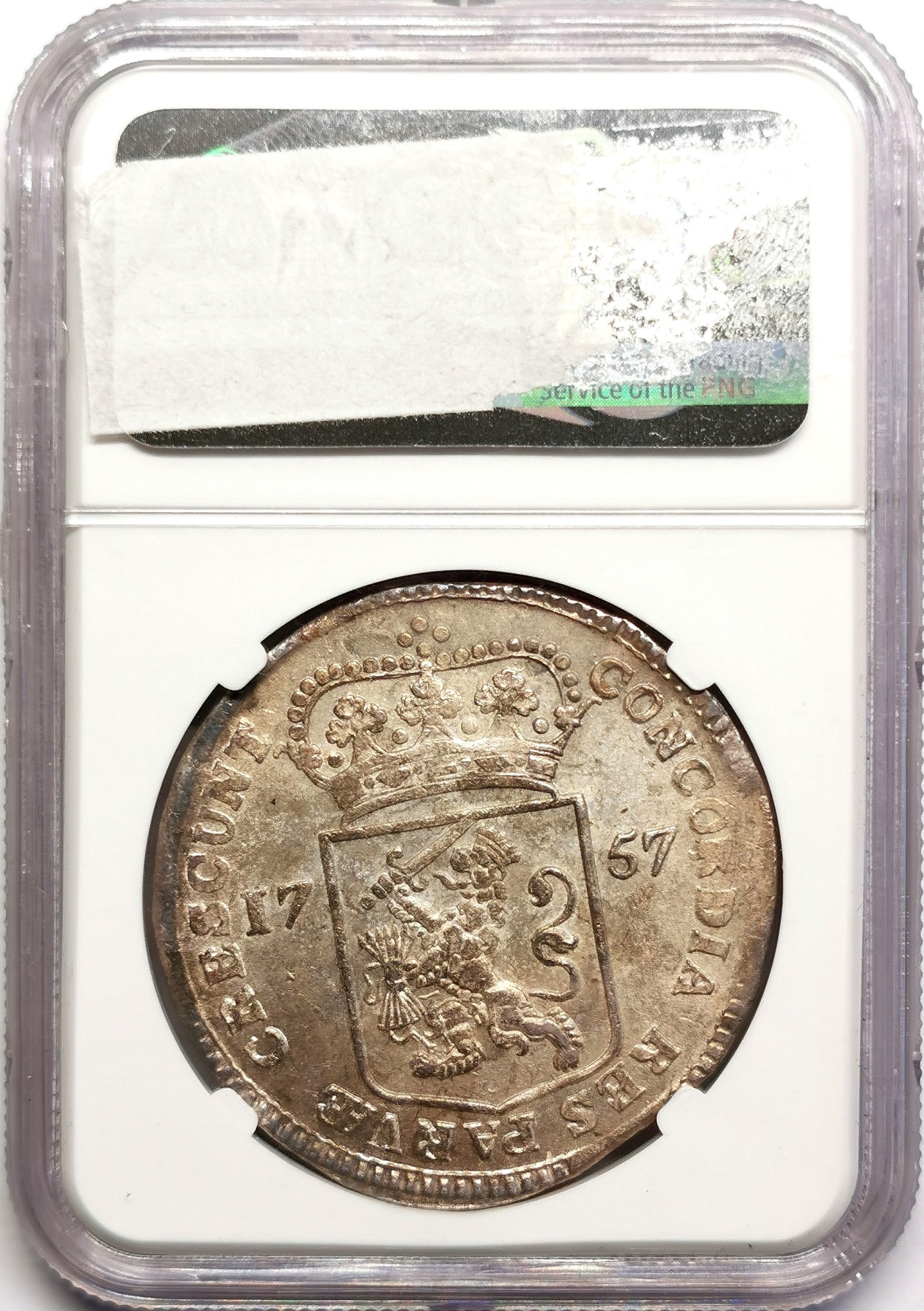 凡希社世界钱币微拍第二百五十六期 荐！1757联省共和国西弗里斯兰贸易塔勒NGC-MS63早期年份书价高！