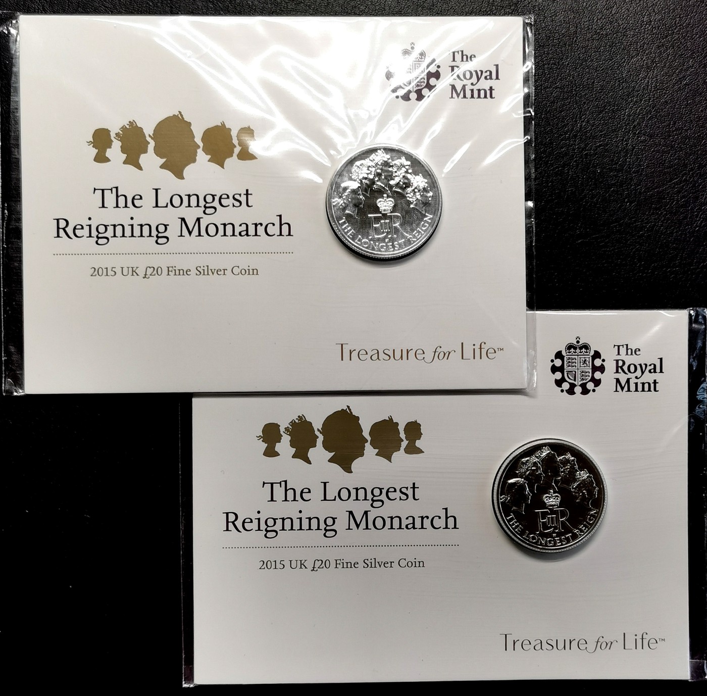 凡希社世界钱币微拍第二百五十六期 2015英国待机最长君主20镑纪念银币两套