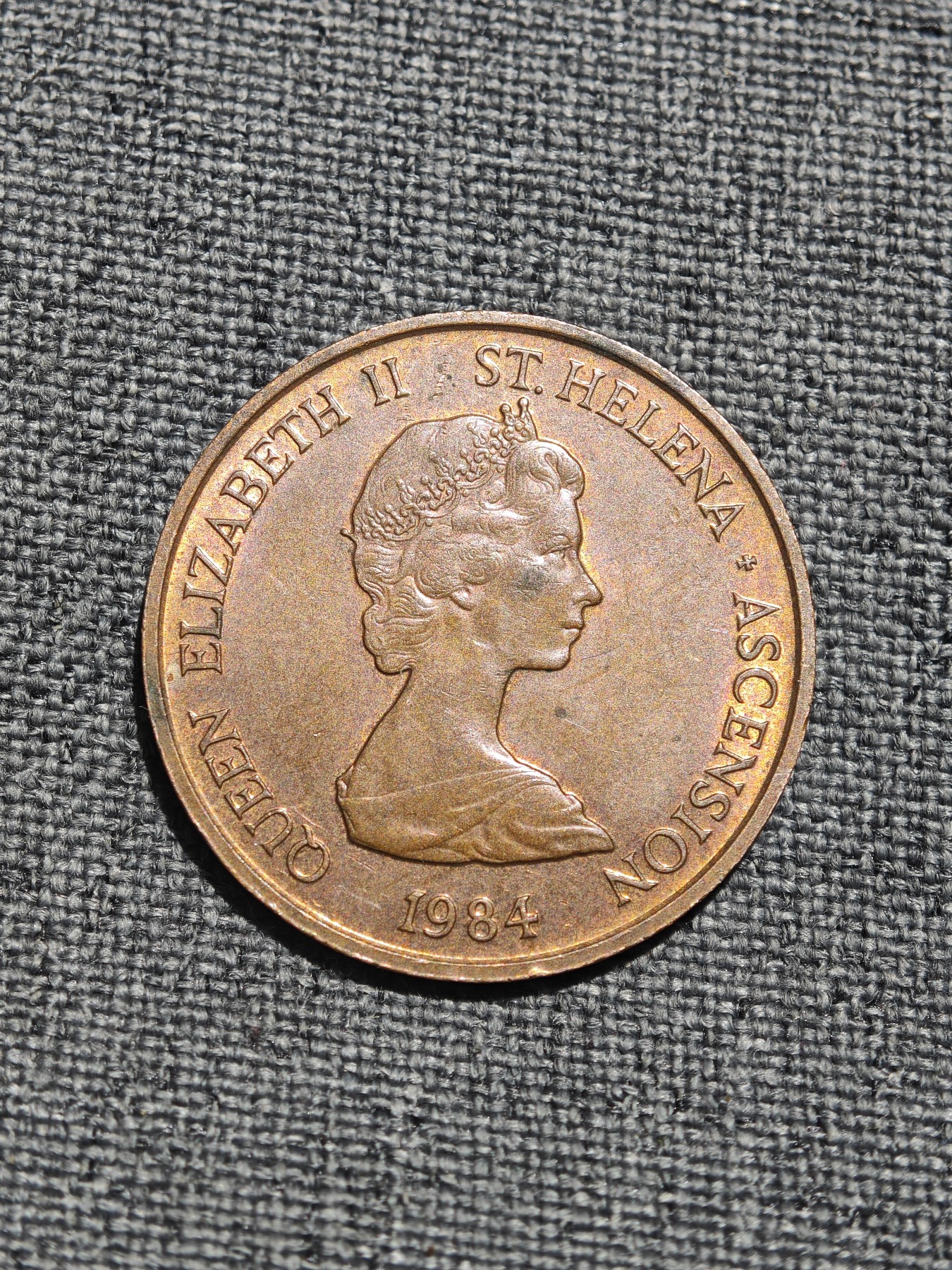 外国硬币收藏店第3期 极美品英属女王圣赫勒拿和阿森松驴子2便士