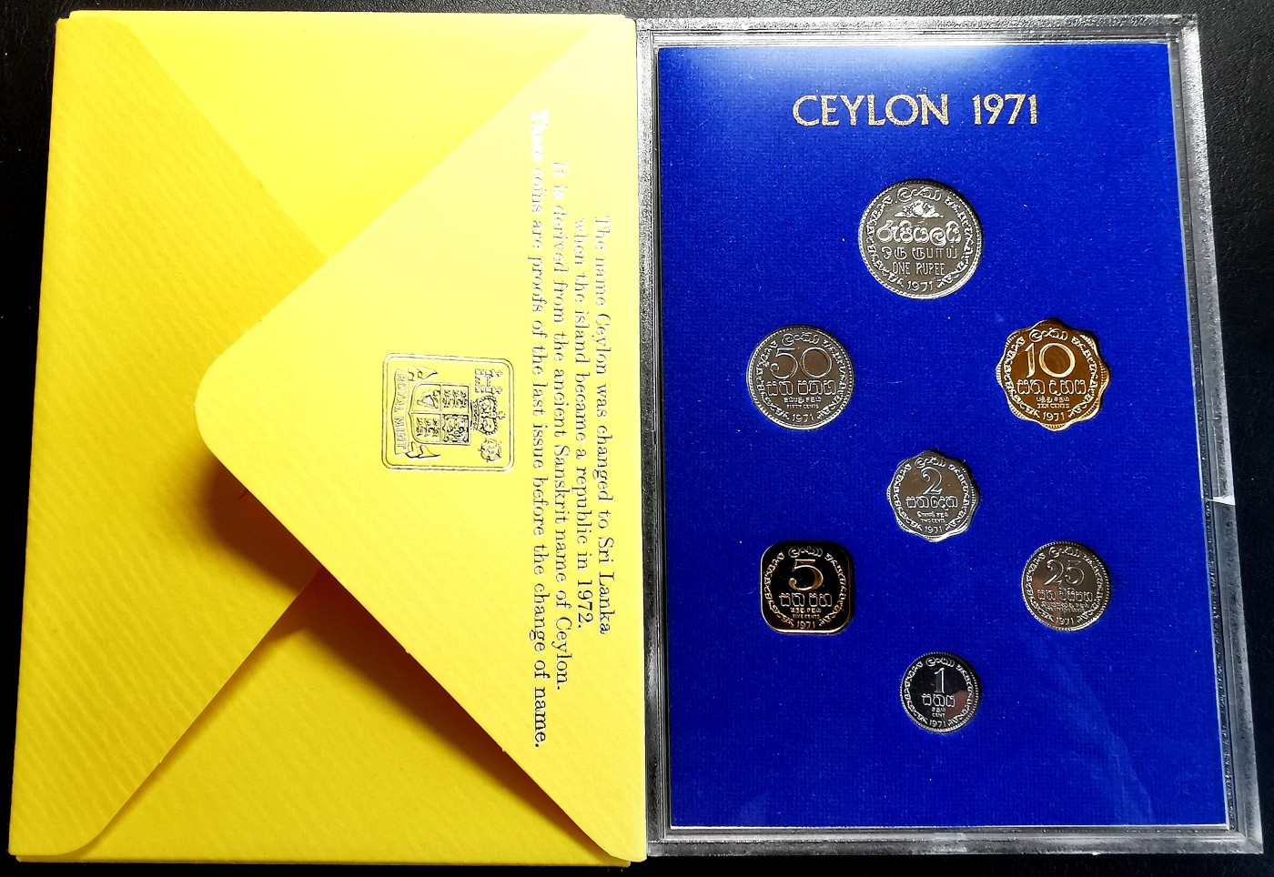 凡希社世界钱币微拍第二百五十六期 1971斯里兰卡MINT SET原厂包装！