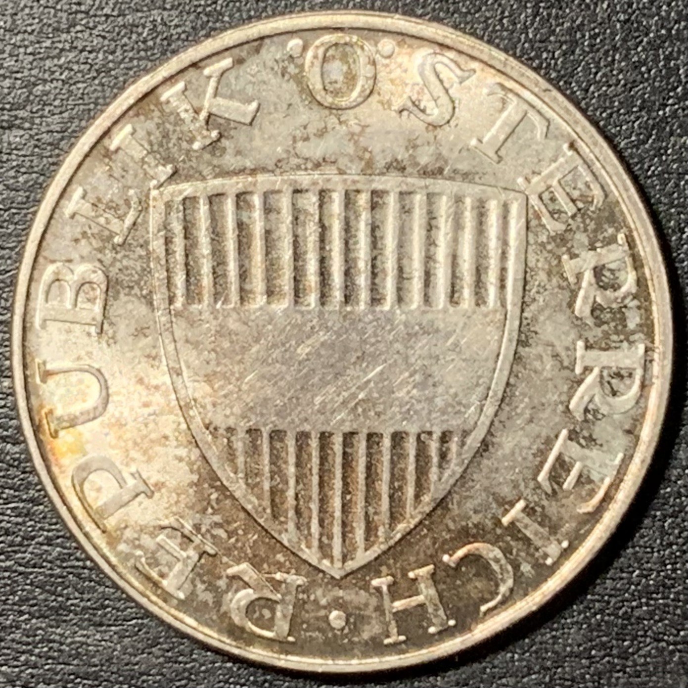 紫瑗钱币——第329期拍卖 奥地利 1972年 女神 10先令 7.5克 0.64银 UNC 五彩