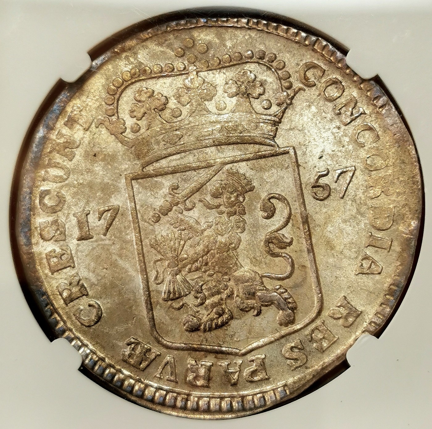 凡希社世界钱币微拍第二百五十六期 荐！1757联省共和国西弗里斯兰贸易塔勒NGC-MS63早期年份书价高！