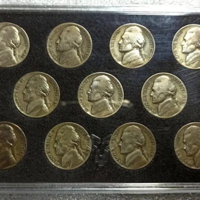 231202 美国1942-1945年5美分二战银币PDS版大全套11枚