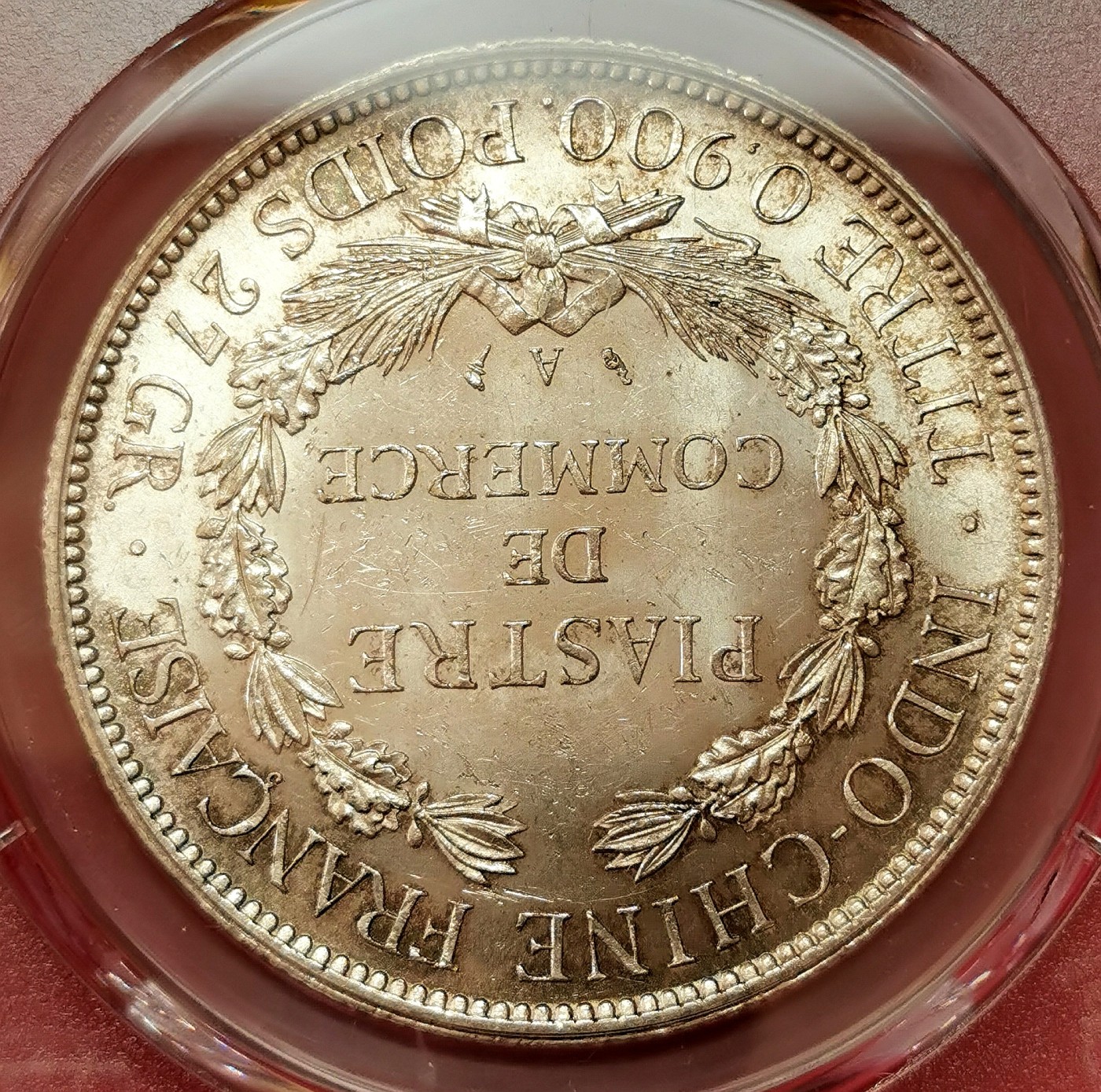 凡希社世界钱币微拍第二百五十六期 荐！1900法属印度支那座洋大银PCGS-MS63真正的全脸高鼻车轮光！