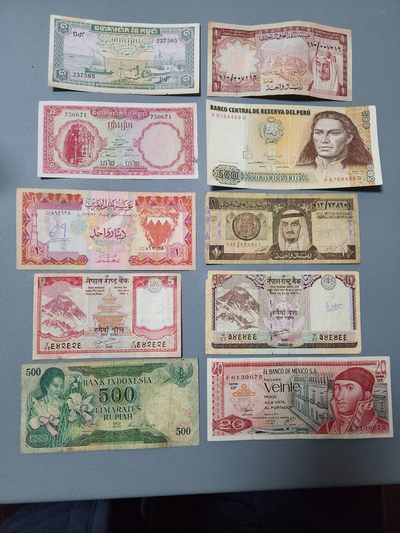 外国纸币第六场 - 外国纸币10张A组