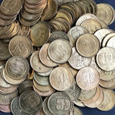 231202 墨西哥1983(1984)年20分铜币硬币 奥尔梅克文明 20mm 单枚