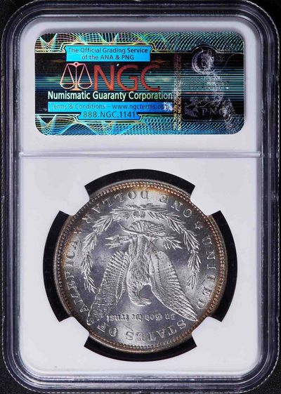 1885年美国摩根银币P版五彩币NGC-MS64