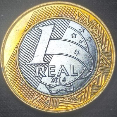 231202 巴西1雷亚尔双色纪念币 27mm 保真外币82411