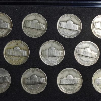 231202 美国1942-1945年5美分二战银币PDS版大全套11枚