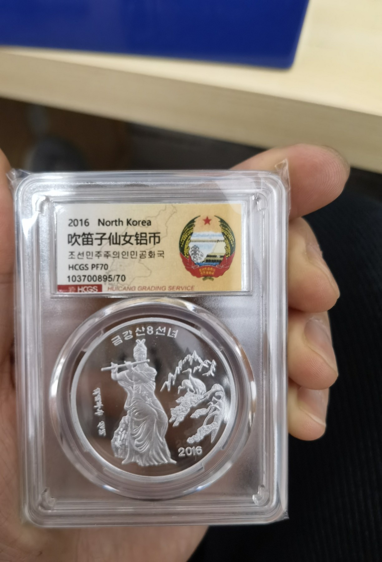 冬天里的玫瑰 朝鲜吹笛子仙人铝制硬币