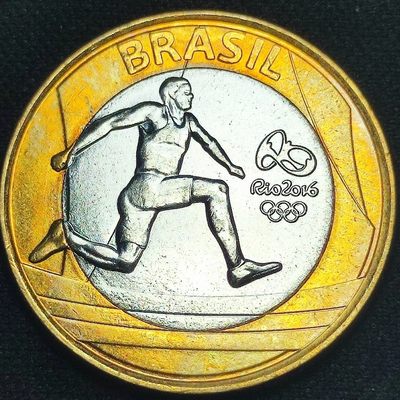 231202 巴西1雷亚尔双色纪念币 27mm 保真外币82413