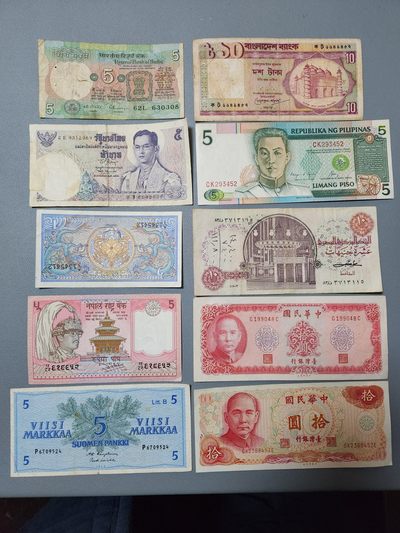 外国纸币第六场 - 外国纸币10张B组