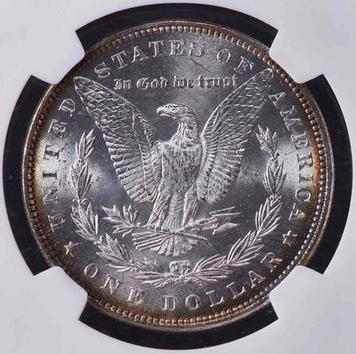 1885年美国摩根银币P版五彩币NGC-MS64