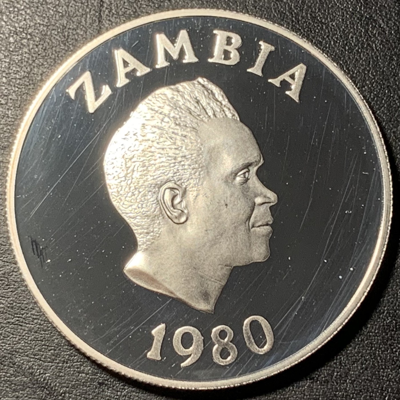 紫瑗钱币——第329期拍卖 赞比亚 1980年 国际儿童年 10克瓦查 27.21克 0.925银 精制