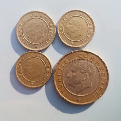 【易洋钱喜】第22场 外国硬币专场 满百包邮 - 土耳其硬币四枚