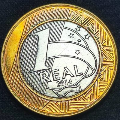 231202 巴西1雷亚尔双色纪念币 27mm 保真外币82413