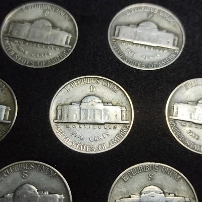 231202 美国1942-1945年5美分二战银币PDS版大全套11枚