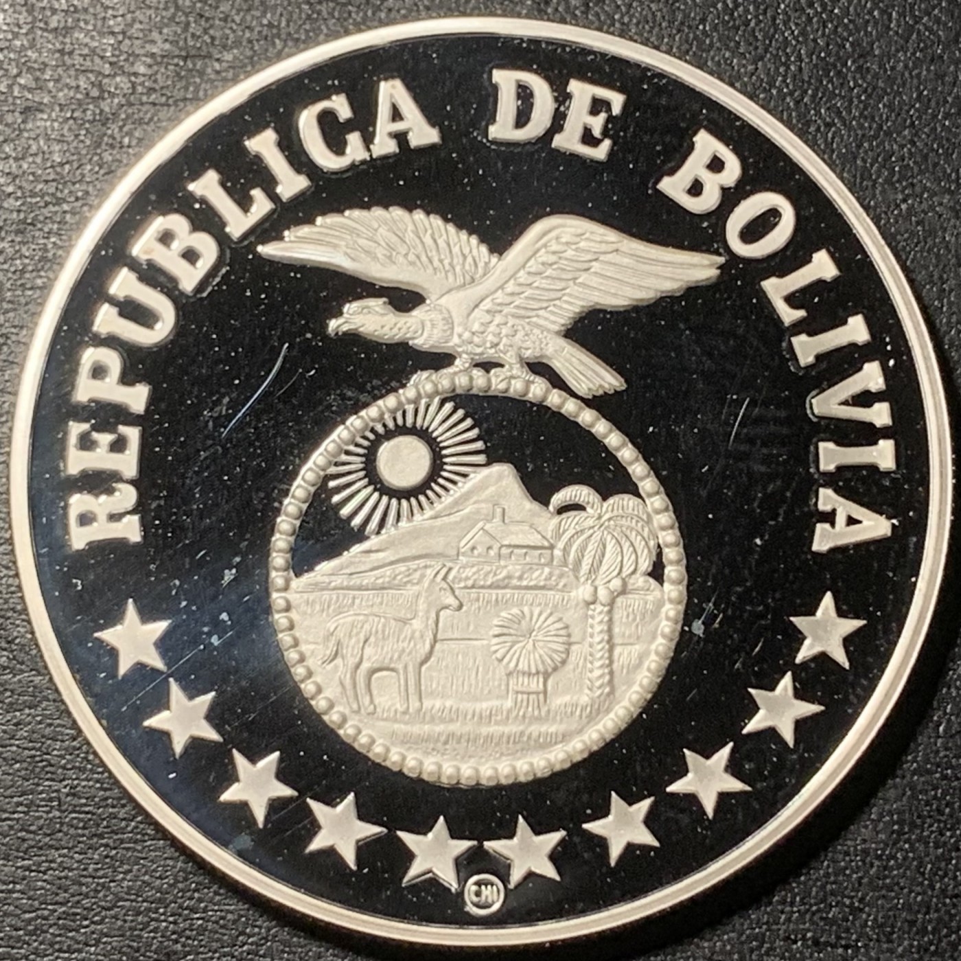 紫瑗钱币——第329期拍卖 玻利维亚 1979年 国际儿童年 200比索 23.32克 0.925银 精制