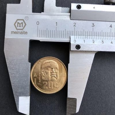 231202 墨西哥1983(1984)年20分铜币硬币 奥尔梅克文明 20mm 单枚