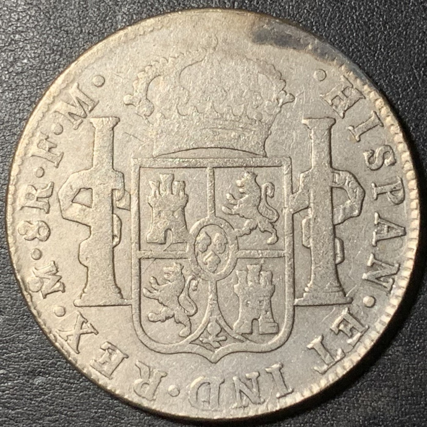 紫瑗钱币——第329期拍卖 墨西哥 1795年 MO FM 卡洛斯四世 双柱 8里亚尔 27.06克 0.9银