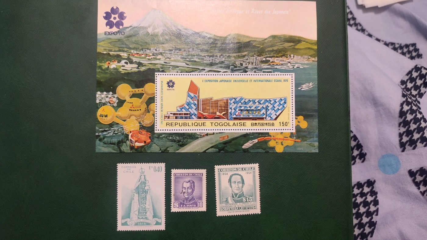 一月邮币社第十期拍卖国际邮票专场 智利老新票和多哥日万博会