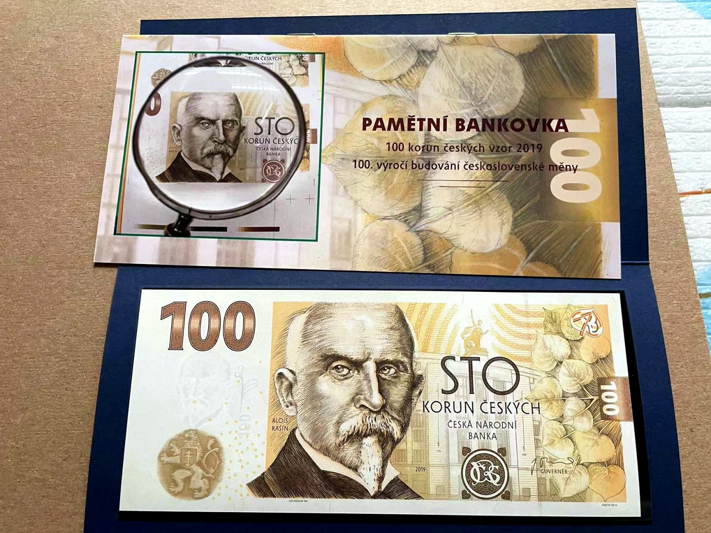 【Blue Auction】✨世界纸币精拍第401期【精】 【原装带册 766小号】捷克 2019年100克朗 纪念钞 全新UNC