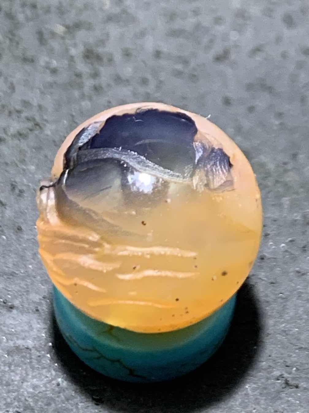 精美亚光高玉化巴西玛瑙手工俏色巧雕一叶孤舟意境圆珠一个
