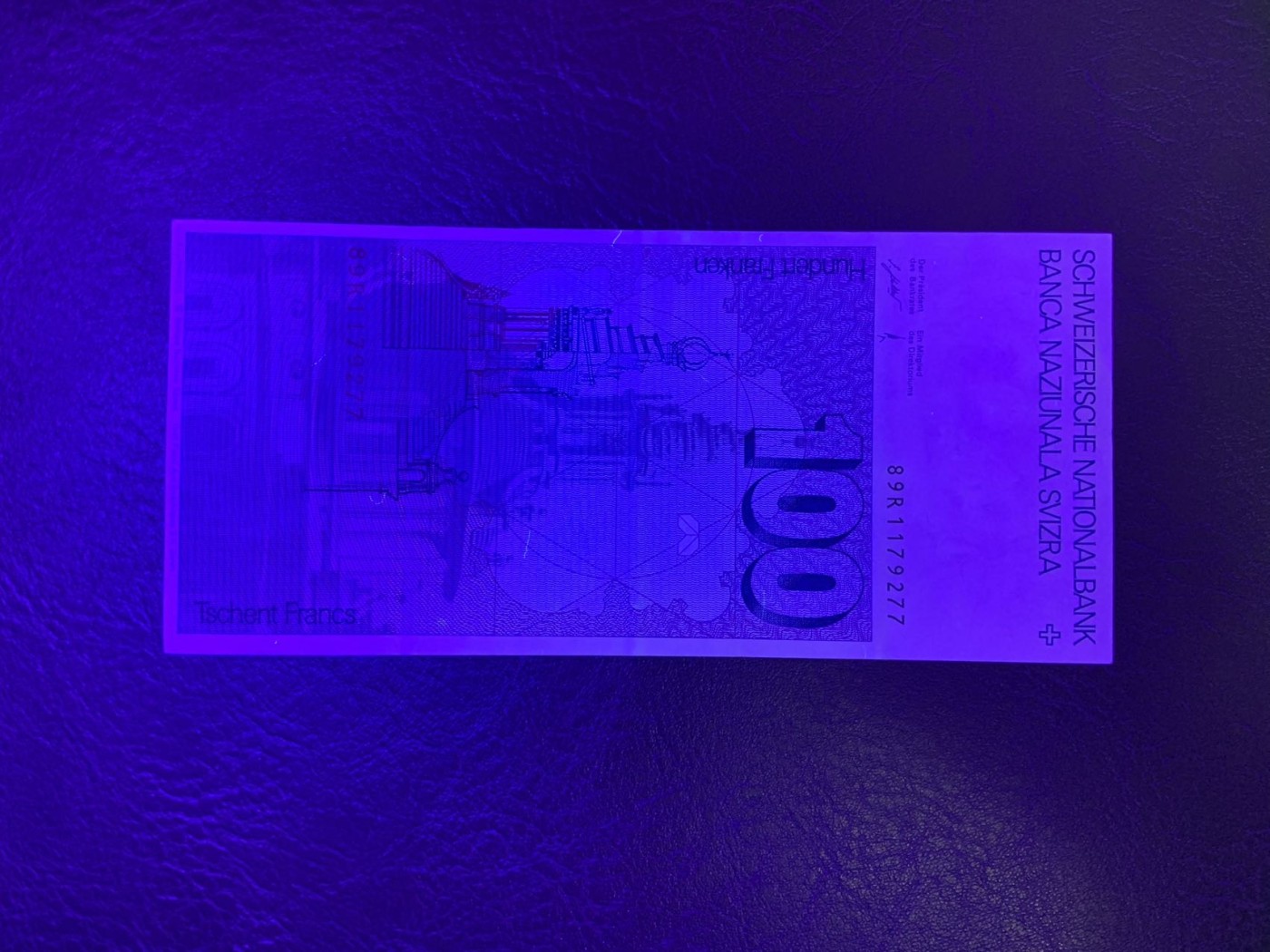 收藏联盟Quantum Auction 第308期拍卖  瑞士1989年100法郎 非全新 品相如图