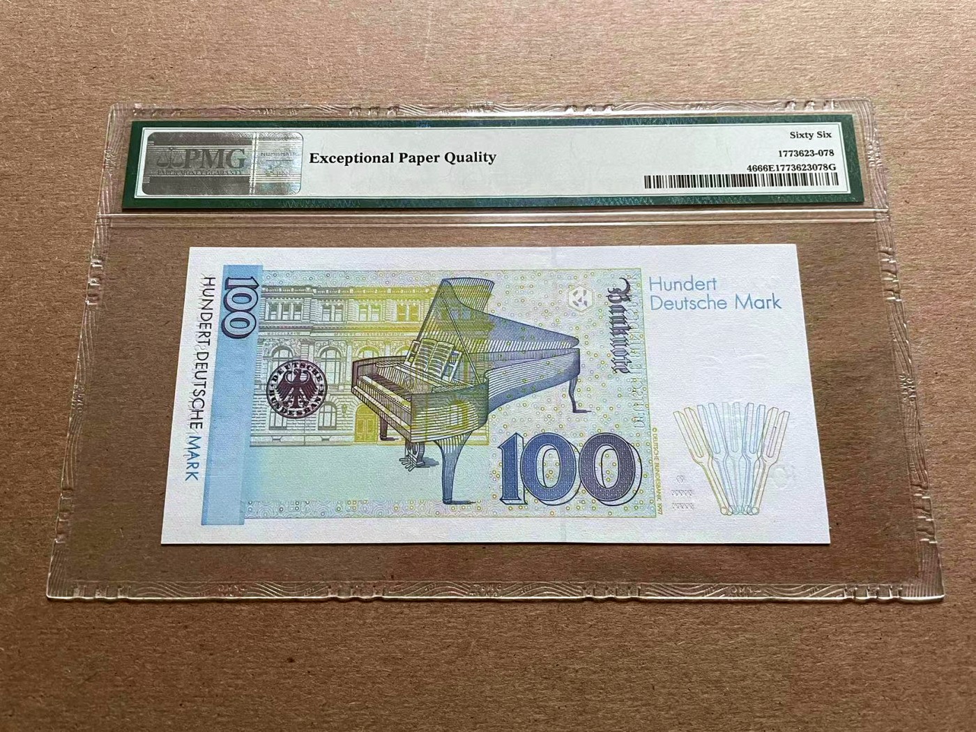 【Blue Auction】✨世界纸币精拍第401期【精】 【倒置号】德国 1996年100马克 克拉拉 PMG66EPQ 