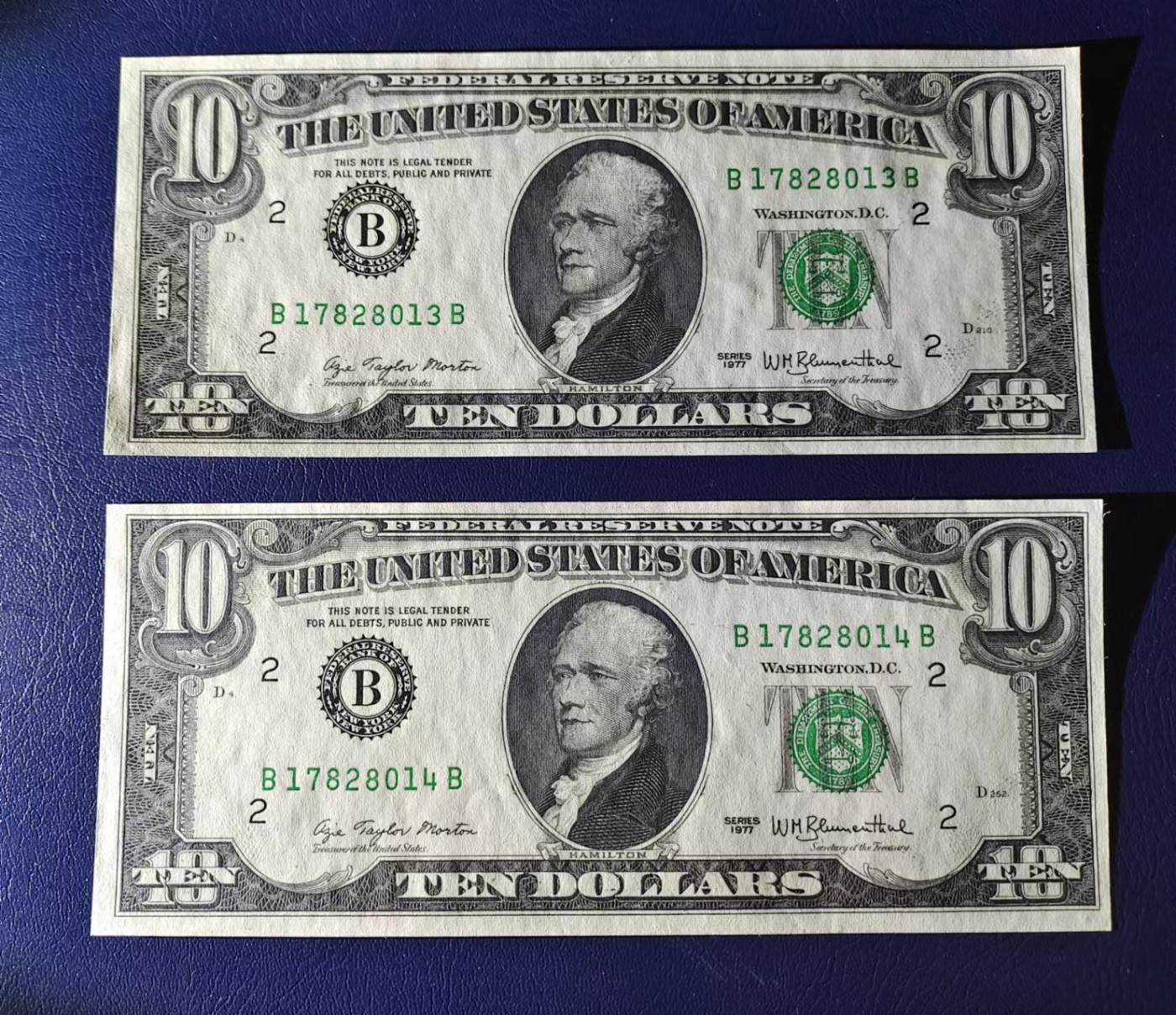 Unc 美国纸币1977年10元美金纸币USA - 阿汤美元纸币店- 阿汤美元纸币店- 麦稀奇