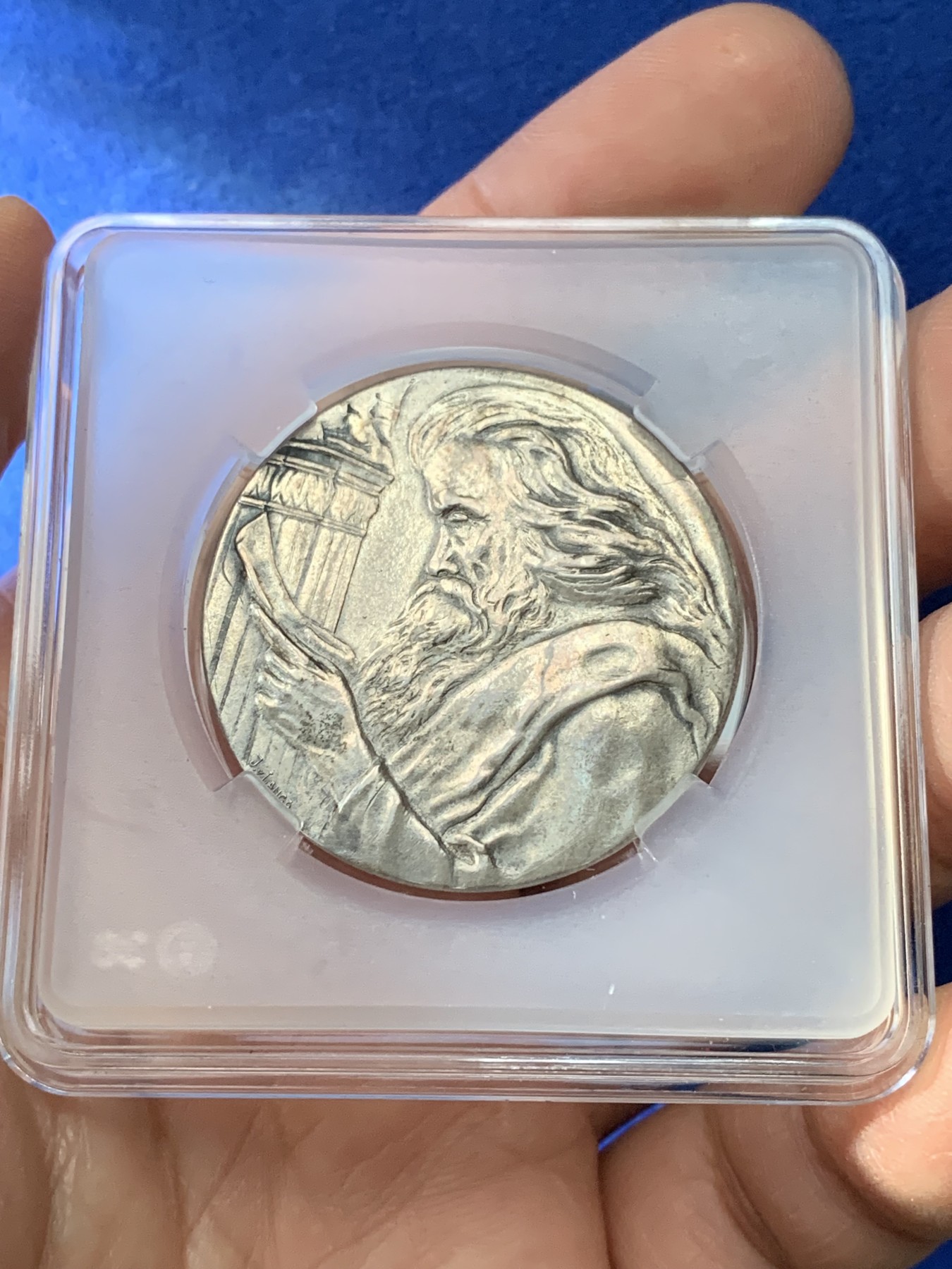 《竞宝斋》第221场-周日，周一 2场 (全场包邮) 1902年法国东方学者研究协会银章 35毫米 9.9克