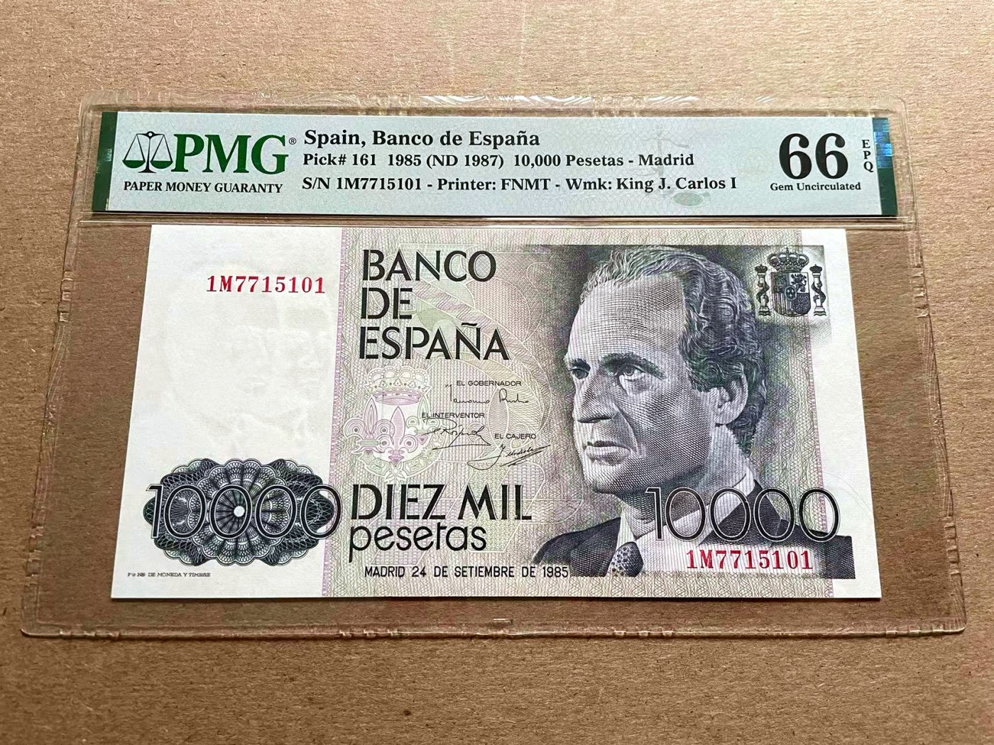 【Blue Auction】✨世界纸币精拍第401期【精】 西班牙 1987年10000比塞塔 PMG66EPQ 