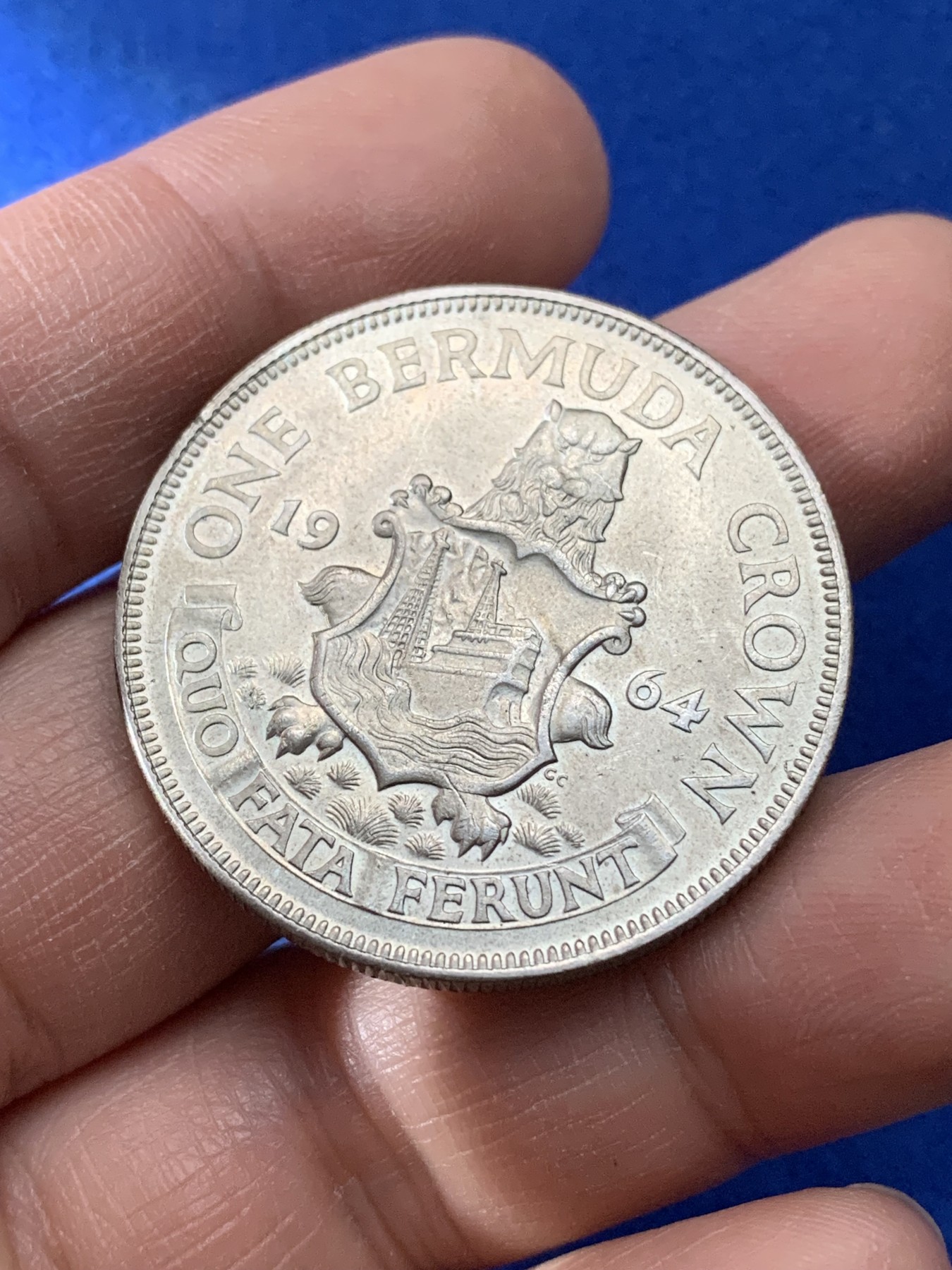 《竞宝斋》第221场-周日，周一 2场 (全场包邮) 百慕大1964年1克朗银币