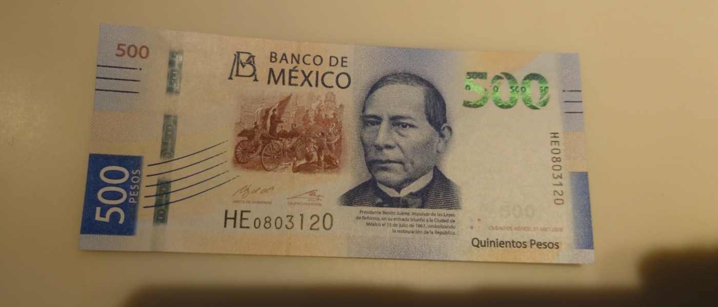 【世界钱币】精选微拍第87期暨2023年第三十四期 裸钞专场 2020年墨西哥500比索 全新保真