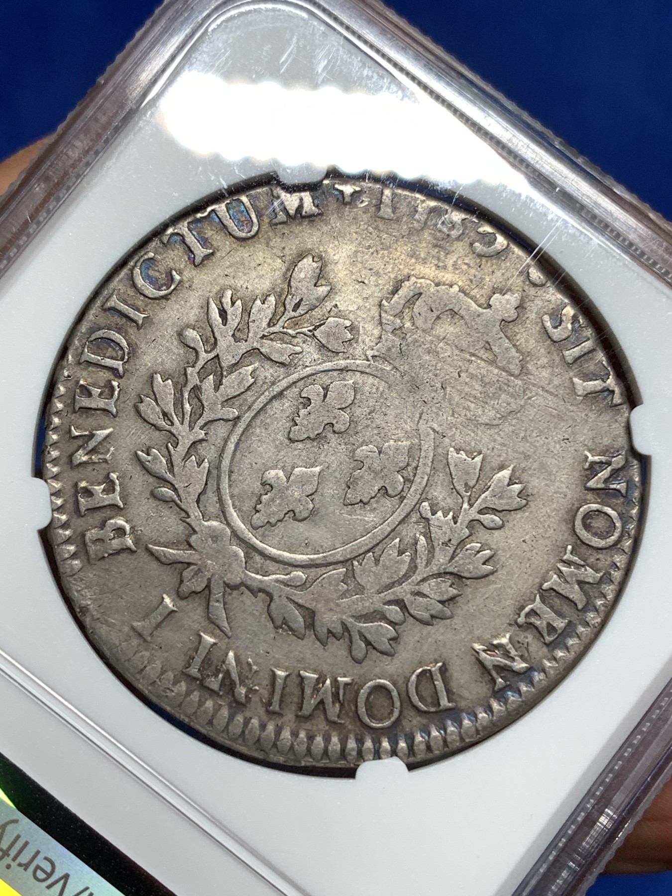 《竞宝斋》第221场-周日，周一 2场 (全场包邮) NGC VF 法国1785年I版路易十六1埃居大银币 原味流通好品