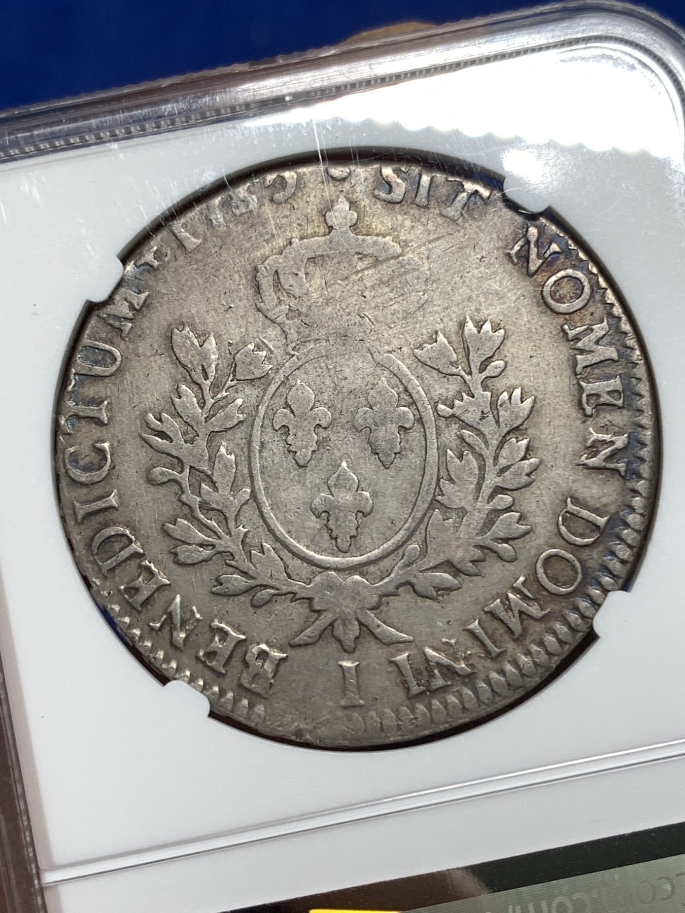 《竞宝斋》第221场-周日，周一 2场 (全场包邮) NGC VF 法国1785年I版路易十六1埃居大银币 原味流通好品