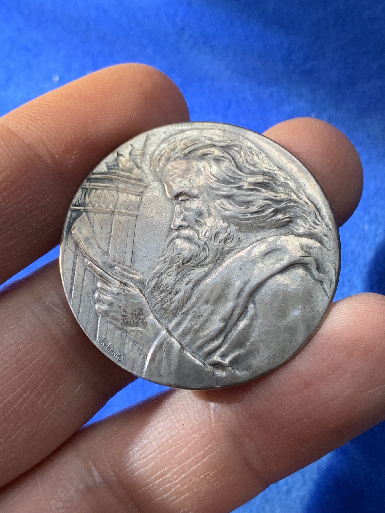 《竞宝斋》第221场-周日，周一 2场 (全场包邮) 1902年法国东方学者研究协会银章 35毫米 9.9克