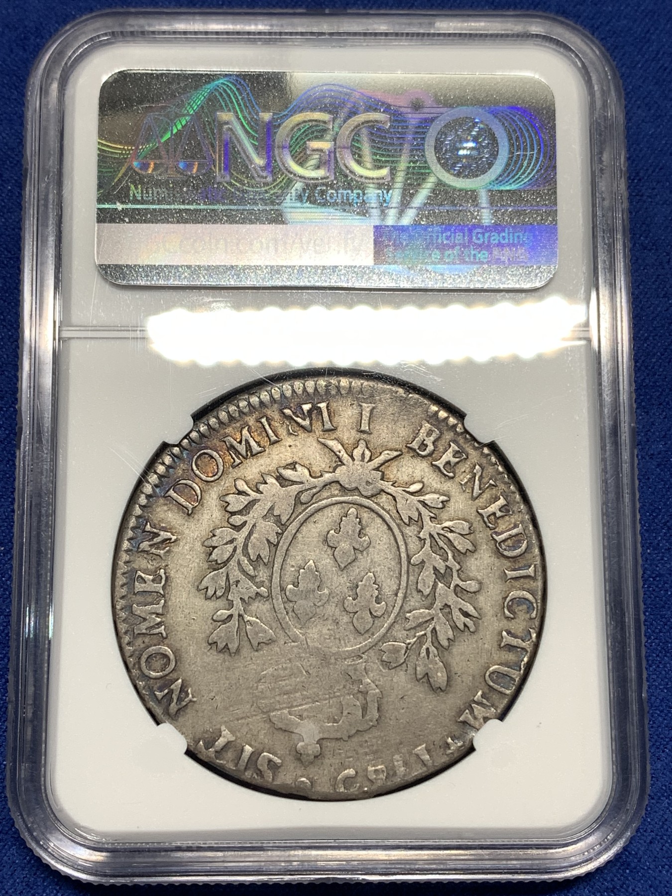 《竞宝斋》第221场-周日，周一 2场 (全场包邮) NGC VF 法国1785年I版路易十六1埃居大银币 原味流通好品