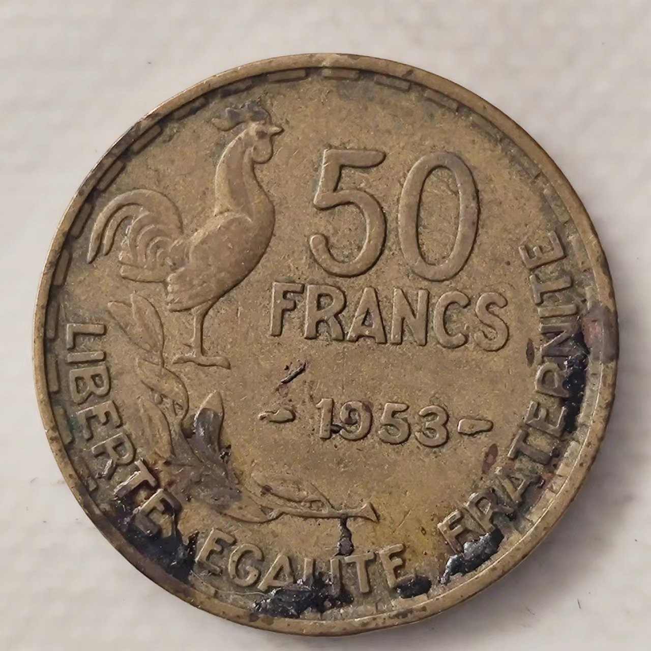 FCO-9-散币 法国50法郎1953年