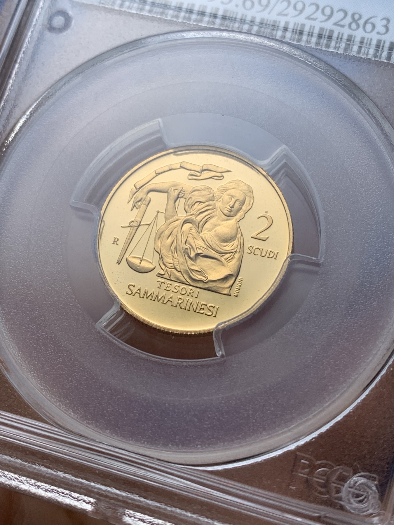 《竞宝斋》第221场-周日，周一 2场 (全场包邮) PCGS- PR69DCAM 圣马力诺精制金币 2010年 PCGS冠军分 6.451克 900金