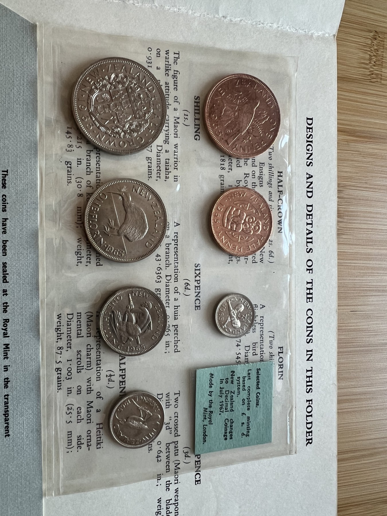 全场顺丰包邮 外国银币 纪念币 套币等  两套新西兰1965年原塑料封装套7枚