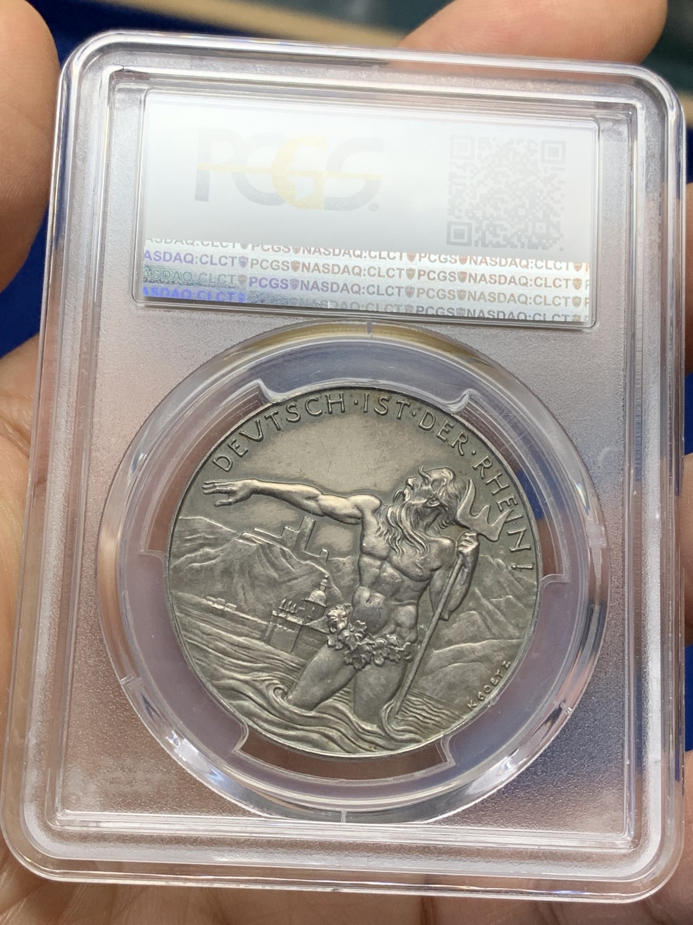 《竞宝斋》第221场-周日，周一 2场 (全场包邮) PCGS SP65 1930年 德国海神章 磨砂版，卡尔哥茨设计名誉品 无敌冠军分