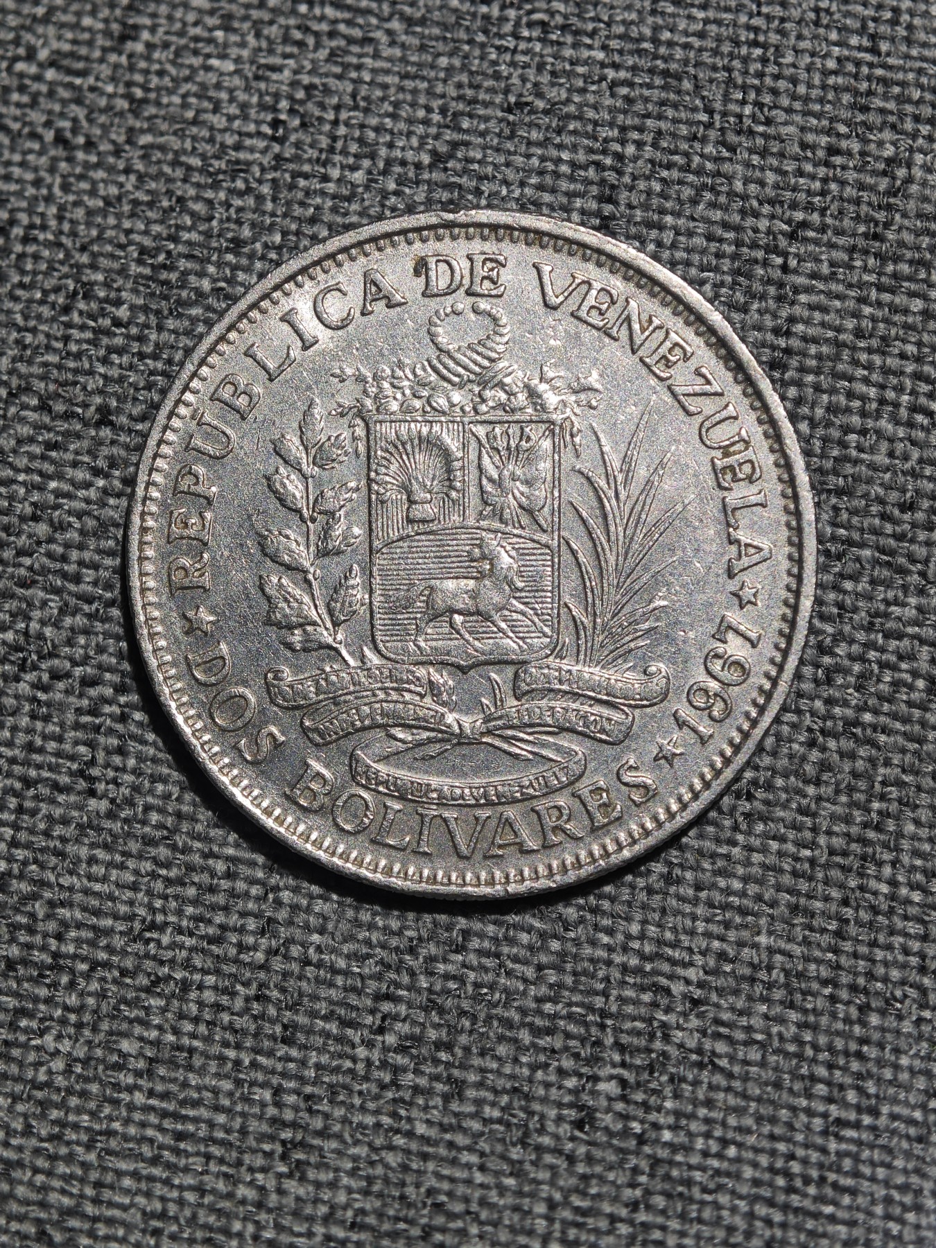外国硬币收藏店第4期 委内瑞拉1967年2玻利瓦尔