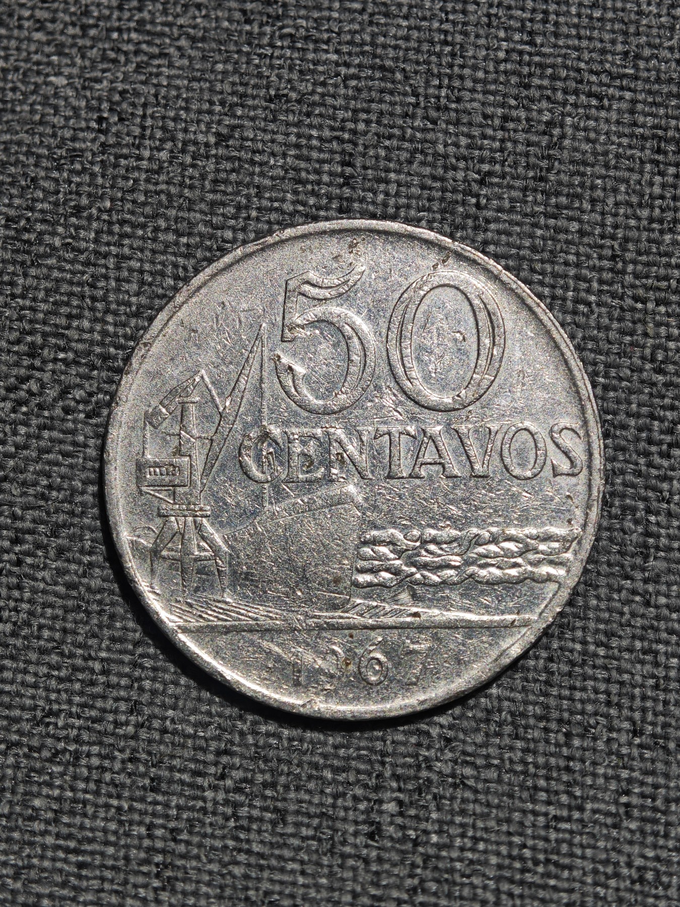 外国硬币收藏店第4期 巴西1967年女神邮轮50分