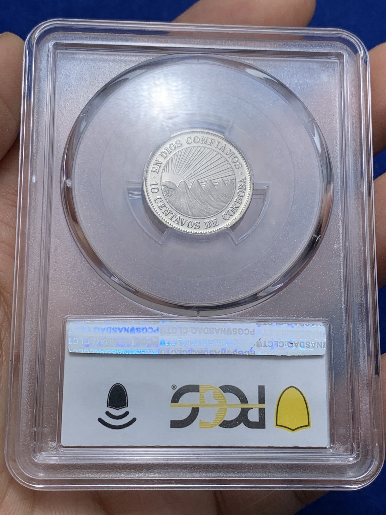 《竞宝斋》第221场-周日，周一 2场 (全场包邮) PCGS金盾 PR68DCAM 尼加拉瓜1972年南美太阳神10分精制镍币