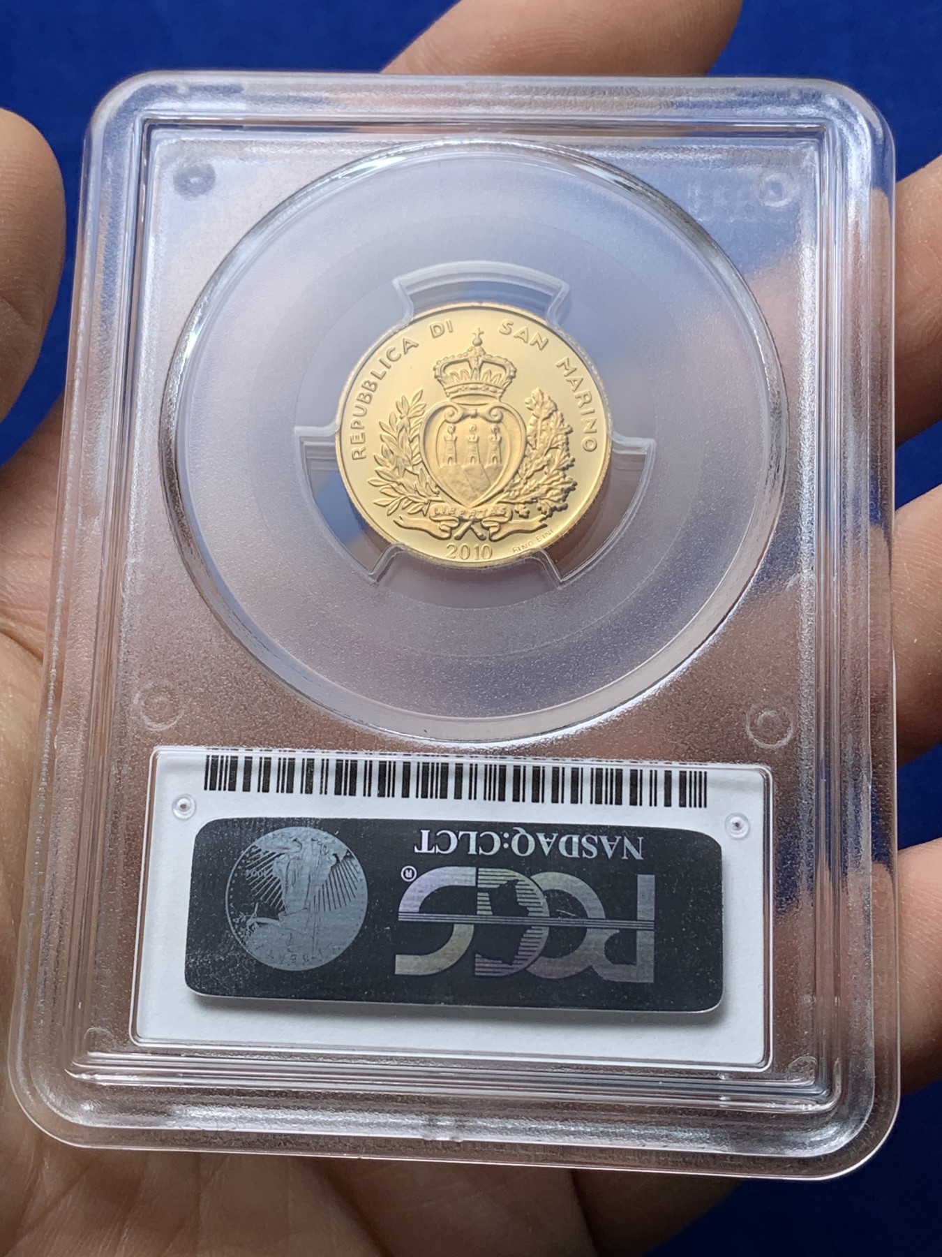 《竞宝斋》第221场-周日，周一 2场 (全场包邮) PCGS- PR69DCAM 圣马力诺精制金币 2010年 PCGS冠军分 6.451克 900金