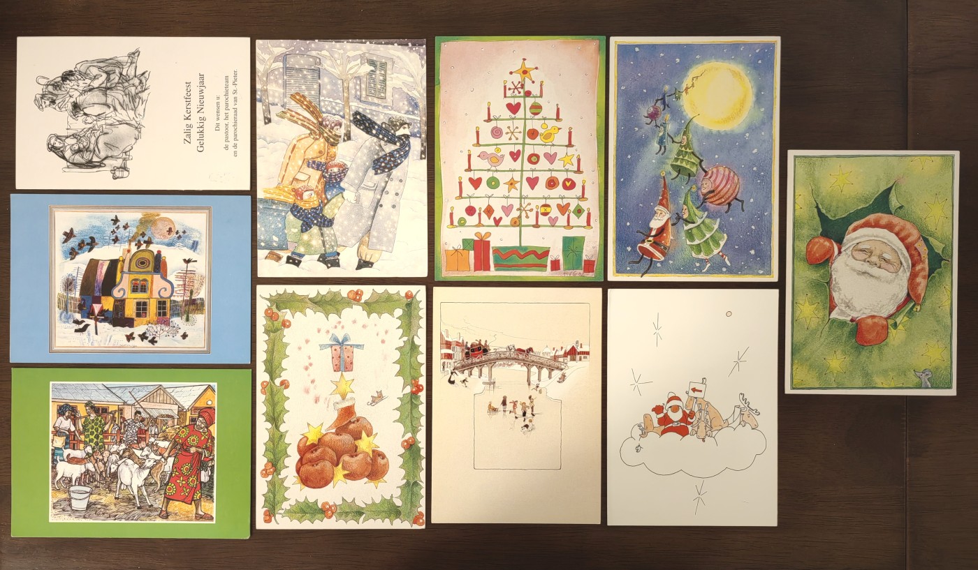 多国邮品🌞放大漏💥🔥💥组合专场 第③⑤场 上世纪节日贺卡（有部分全新）10件