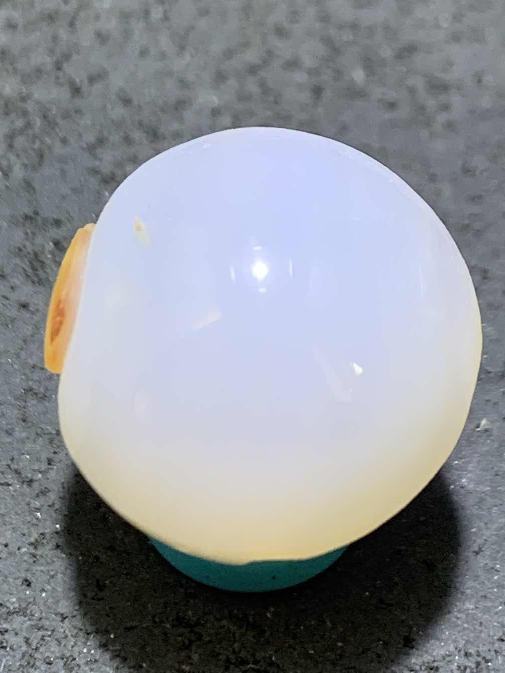 精美高玉化亚光海洋玉髓手工俏色巧雕一心向佛太极阴阳鱼意境随形圆珠一个！