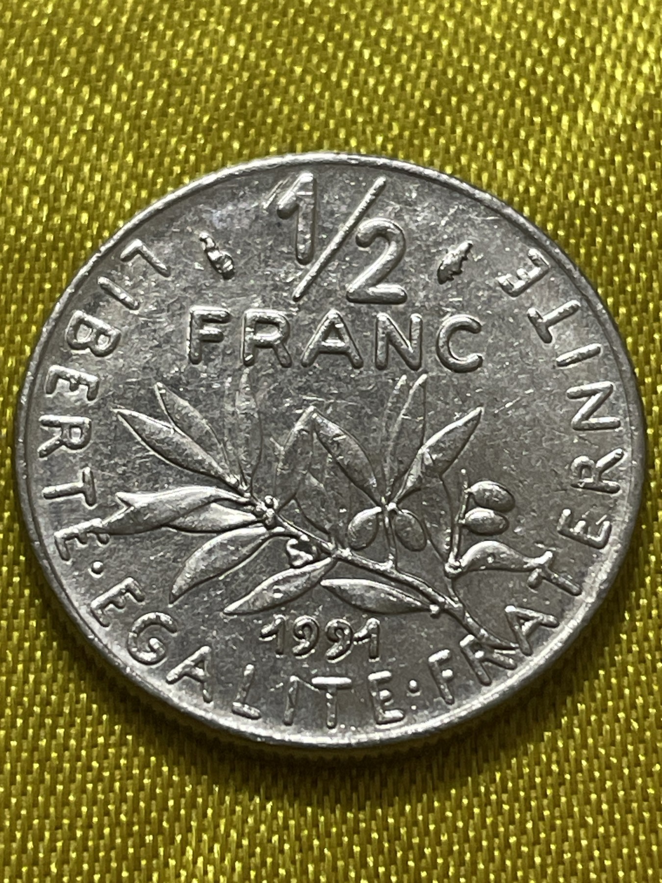 神仙姐姐散币好品专场第十期（无佣金，预留三期自动发出 原光品相1991年法国播种女神半法郎