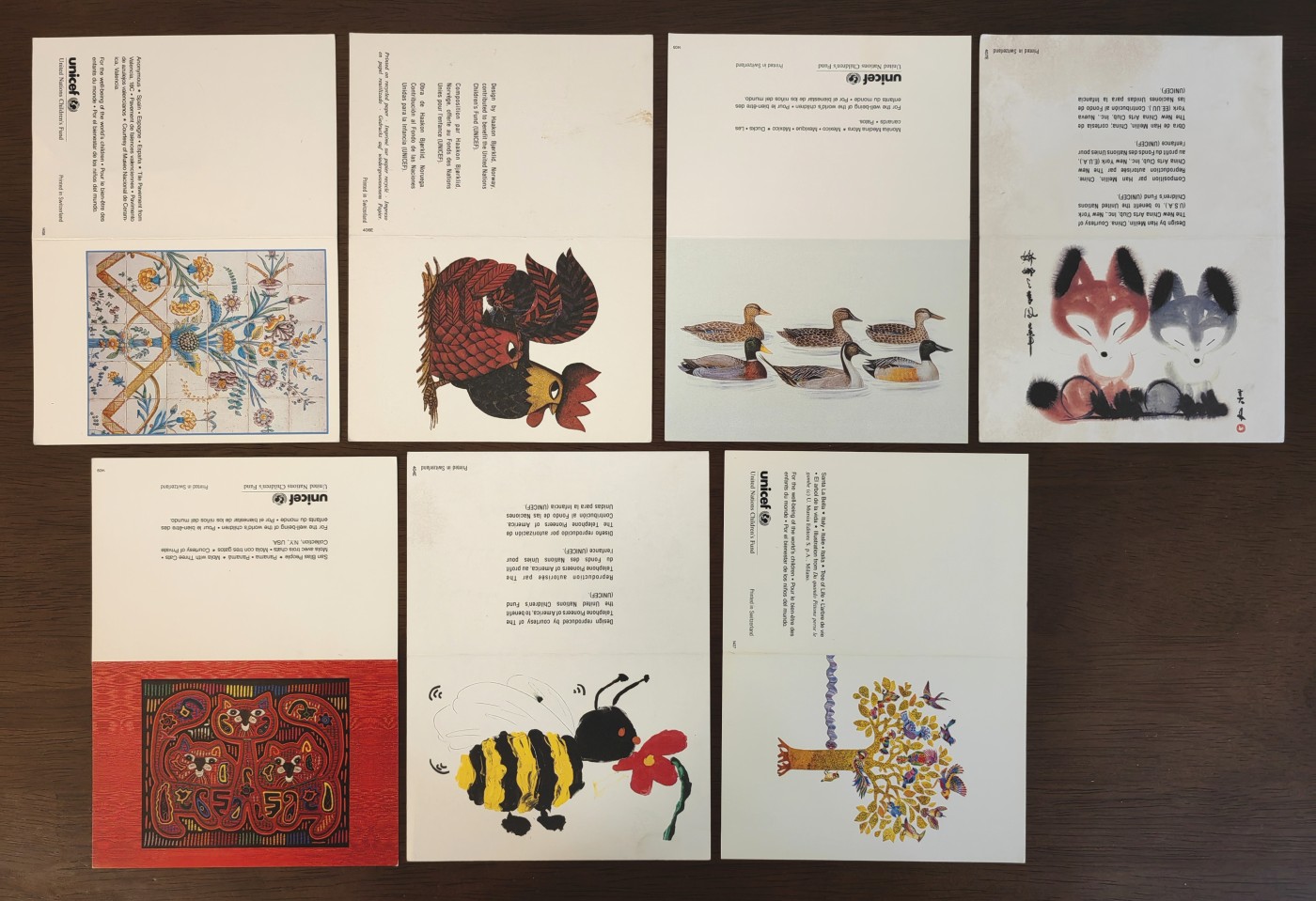 多国邮品🌞放大漏💥🔥💥组合专场 第③⑤场 世界名画小贺卡 7件